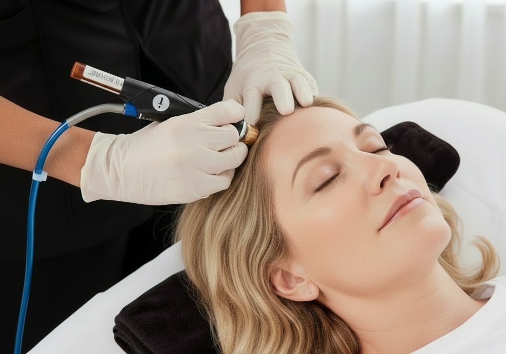 Restorative Scalpcial treatment for women